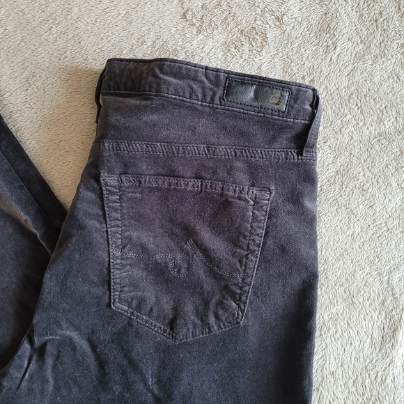 Ag Adriano Goldschmied The Stevie Ankle Slim Straight velvet jeans size 31 - Picture 3 of 13